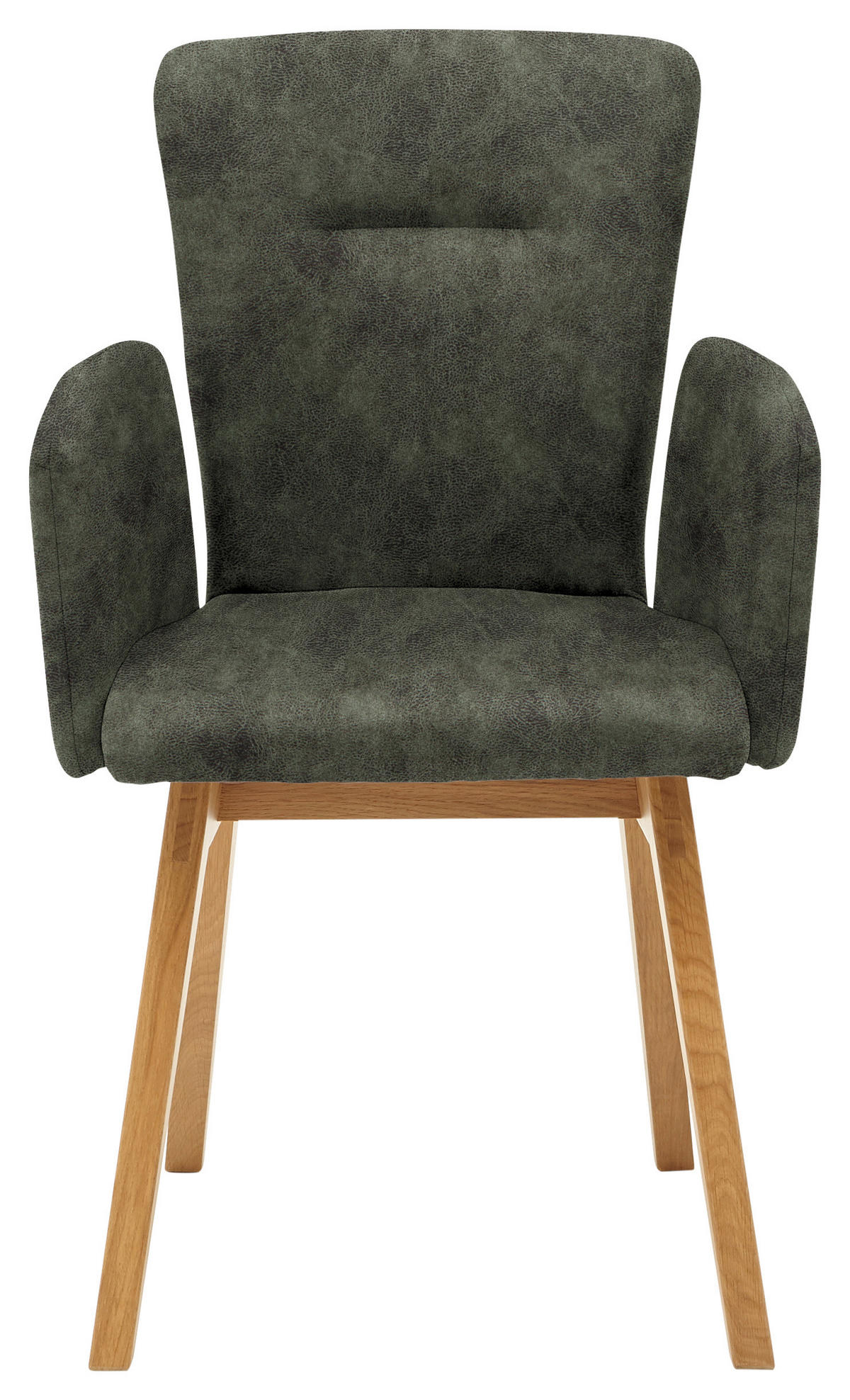 ARMLEHNSTUHL in Holz, Textil Dunkelgrün  - Dunkelgrün, KONVENTIONELL, Holz/Textil (57/91/66cm) - Dieter Knoll