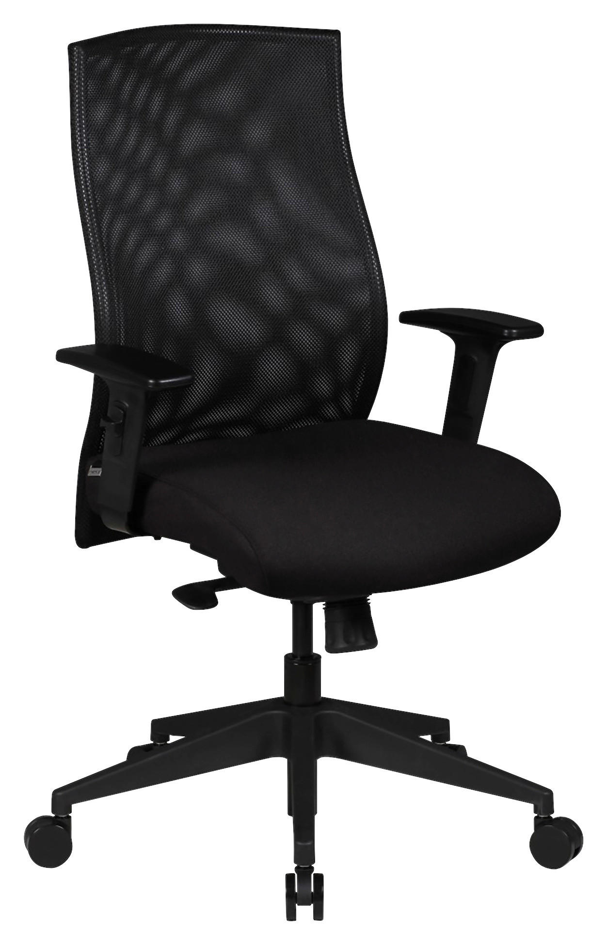 DREHSTUHL  in Netz Schwarz  - Schwarz, Basics, Kunststoff/Textil (65/113/65cm) - MID.YOU