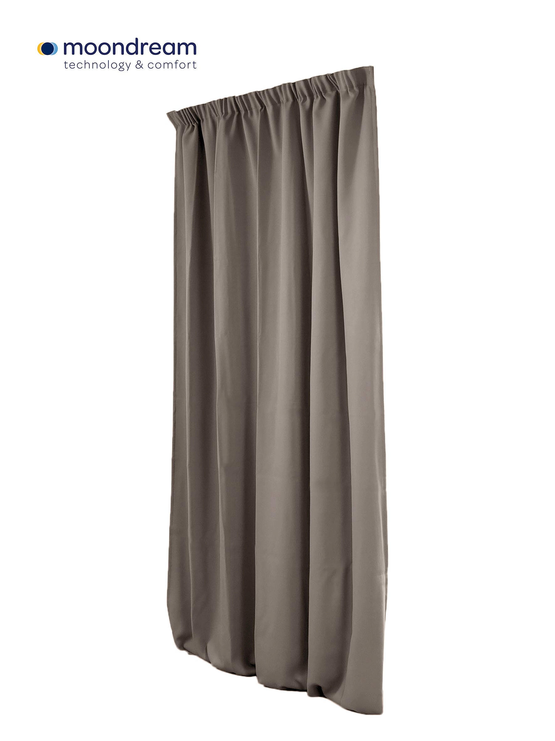 WÄRMESCHUTZVORHANG Verdunkelung  - Taupe, Basics, Textil (145/260cm)