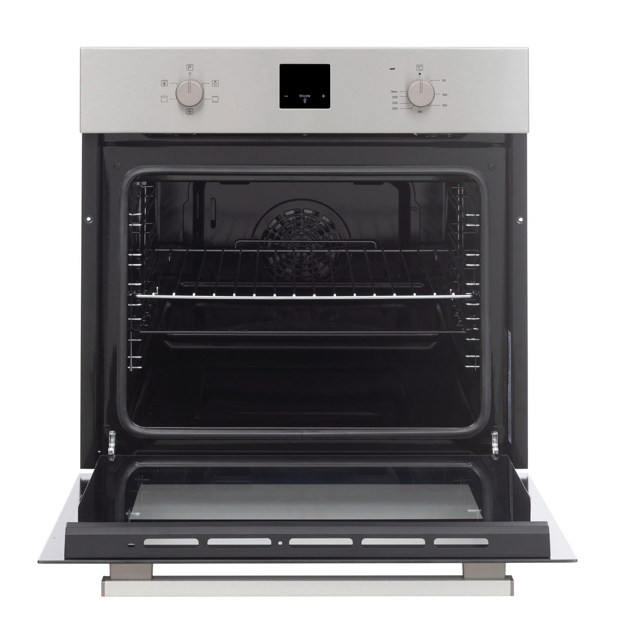 EINBAUBACKOFEN  - Schwarz/Grau, Basics, Glas/Metall (59.5/59.5/57.5cm) - Daewoo