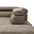 ECKSOFA Taupe Lederlook  - Taupe/Schwarz, Design, Kunststoff/Textil (263/230cm) - Hom`in