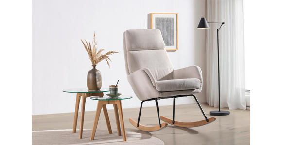 SCHAUKELSESSEL Cord - Schwarz/Naturfarben, Design, Holz/Textil (70/102/83cm) - Carryhome