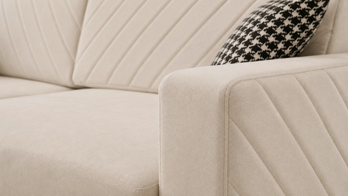 SCHLAFSOFA Beige  - Beige/Schwarz, Design, Holz/Kunststoff (230/96/97cm) - MID.YOU