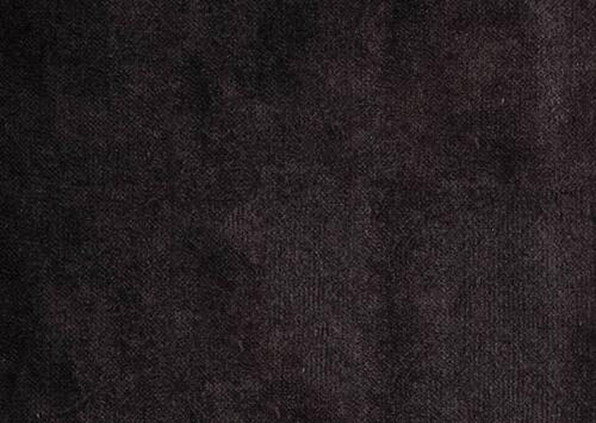 ECKSOFA in Velours Dunkelbraun  - Dunkelbraun/Schwarz, Design, Textil/Metall (191/261cm) - Stylife