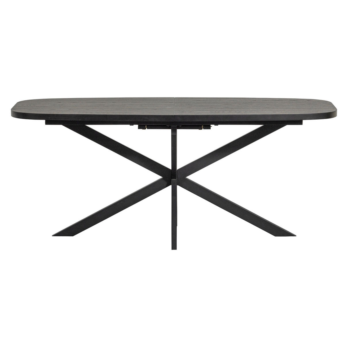 ESSTISCH Schwarz oval  ausziehbar  - Schwarz, MODERN, Holzwerkstoff (180-220/90/75cm) - Livetastic
