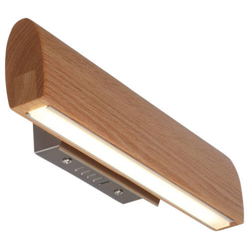 LED-WANDLEUCHTE 35/8 cm   - Braun, Natur, Holz/Kunststoff (35/8cm) - Näve