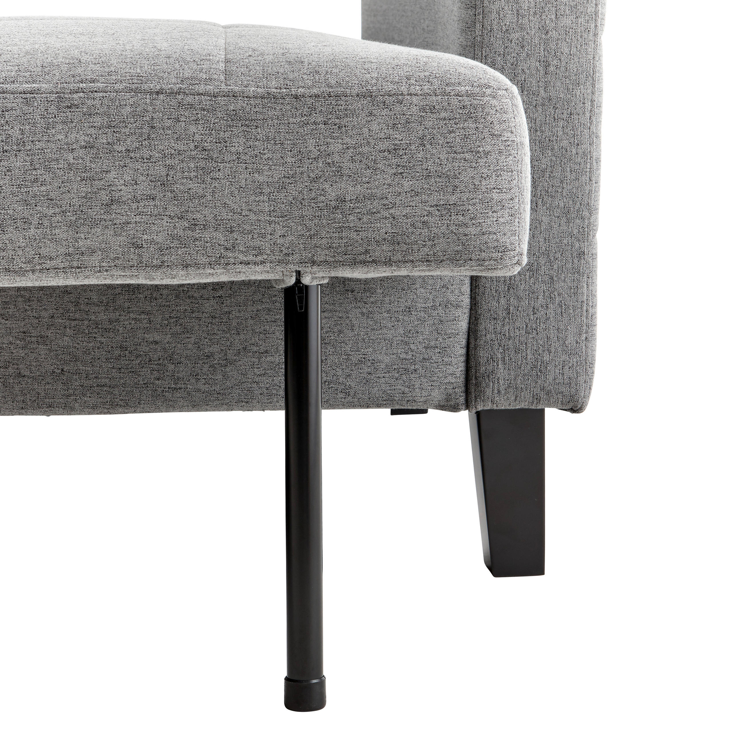 TROSJED NA RAZVLAČENJE tekstil tamno siva - tamno siva/crna, Design, tekstil/drvo (204/81/85cm) - Livetastic