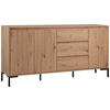 SIDEBOARD  in 170/87/40 cm  - Schwarz/Eiche Artisan, Design, Holzwerkstoff/Metall (170/87/40cm) - MID.YOU