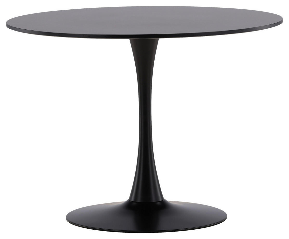 ESSTISCH in Metall, Holzwerkstoff 100/100/74 cm  - Schwarz, Design, Holzwerkstoff/Metall (100/100/74cm) - Livetastic