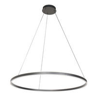 PENDELLEUCHTE Ringlux 100/190 cm   - Schwarz/Weiß, Basics, Kunststoff/Metall (100/190cm)