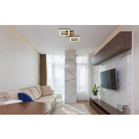 LED-DECKENLEUCHTE 18 W    46/22,5/7 cm  - Dunkelbraun/Opal, Design, Holz/Kunststoff (46/22,5/7cm) - Globo
