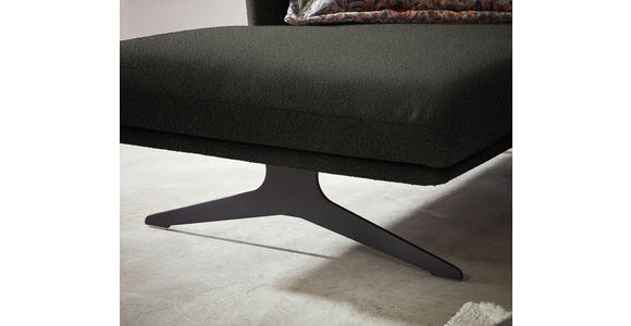 ECKSOFA in Flachgewebe Schwarz  152/259 cm  - Schwarz, Design, Textil/Metall (152/259cm) - Dieter Knoll