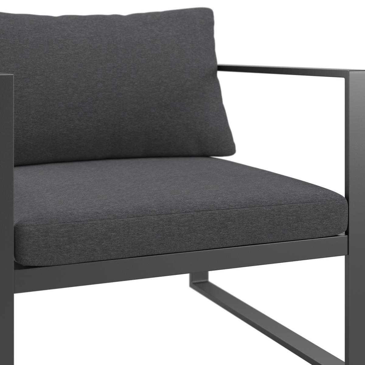 LOUNGESESSEL Anthrazit Eisen  - Anthrazit, MODERN, Textil/Metall (73/63/76cm) - Ambia Garden