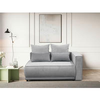 RÉCAMIERE IGA Grau Plüsch  - Rosa/Grau, Design, Kunststoff/Textil (168/73/99cm) - MID.YOU