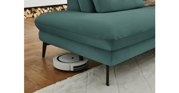 WOHNLANDSCHAFT  in Chenille, Flachgewebe Opal  - Opal/Schwarz, Design, Textil/Metall (208/344/180cm) - Dieter Knoll