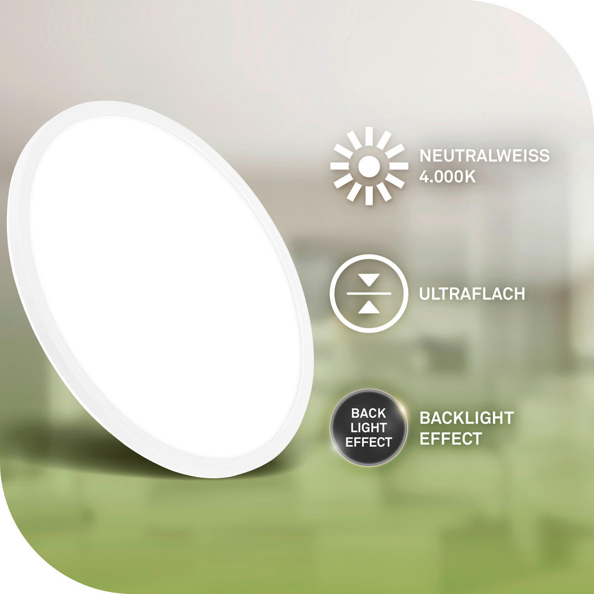 LED-DECKENLEUCHTE Tava A 42/3 cm   - Weiß, Basics, Kunststoff (42/3cm) - Briloner