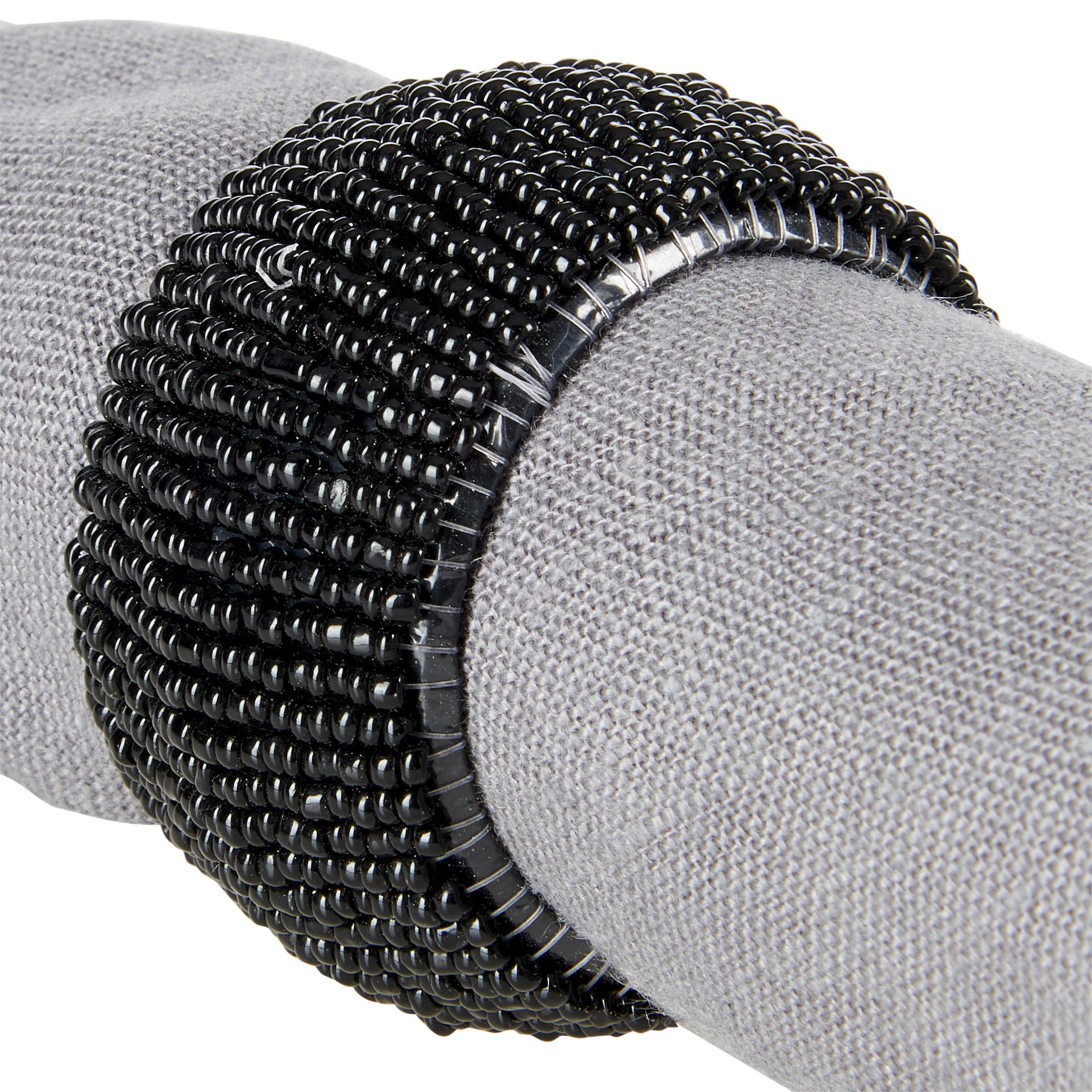 KROUŽEK NA UBROUSKY - černá, Lifestyle, sklo (5cm) - Ambia Home