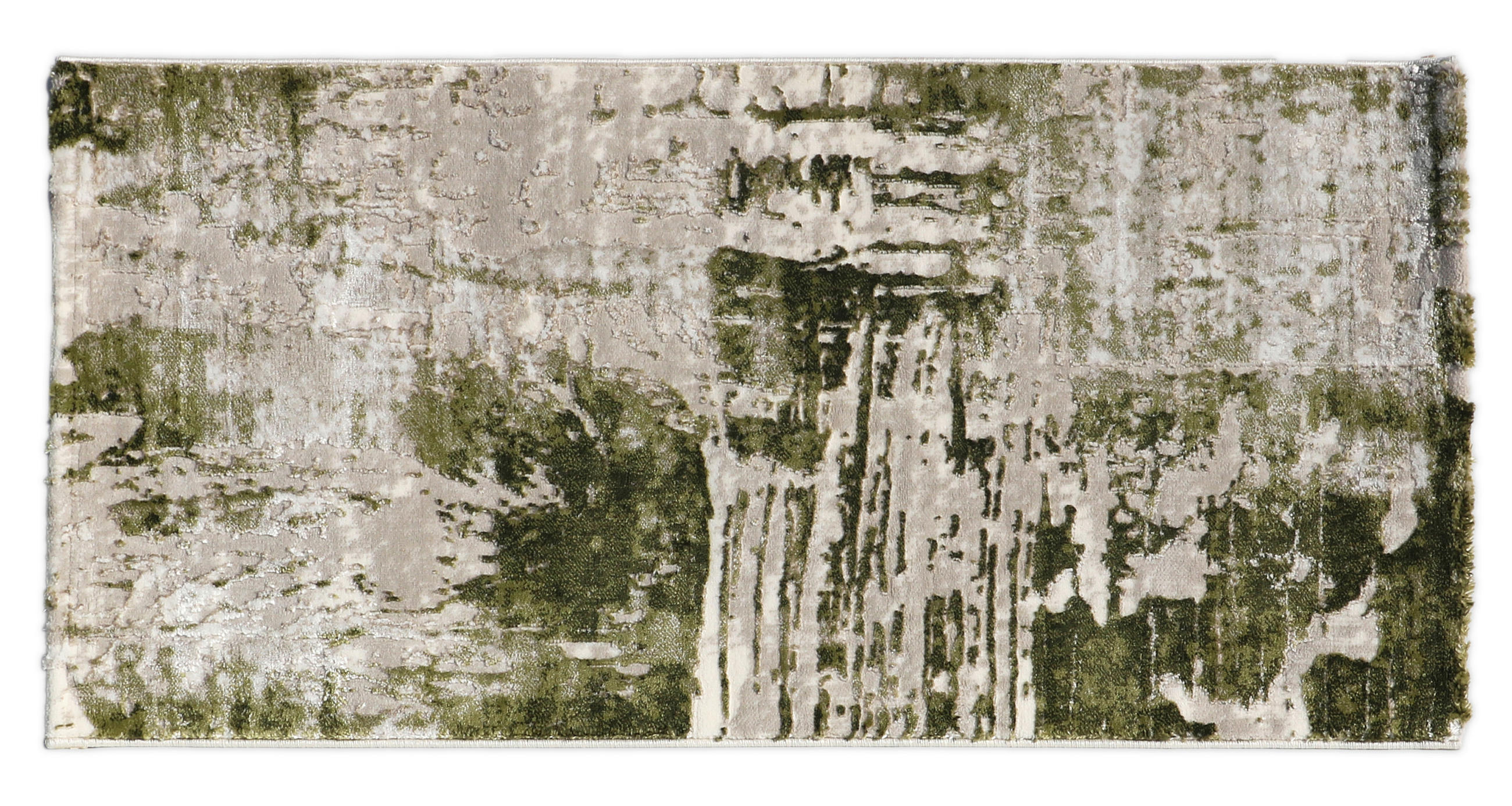 PLOCHO TKANÝ KOBEREC, 160/230 cm zelená, biela, béžová - biela/zelená, Basics, textil (160/230cm)