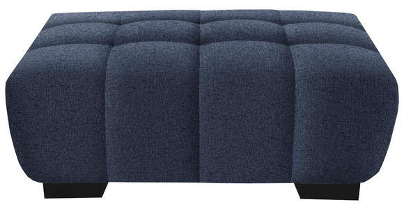HOCKER in Textil Dunkelblau  - Schwarz/Dunkelblau, KONVENTIONELL, Textil/Metall (106/40/72cm) - Hom`in