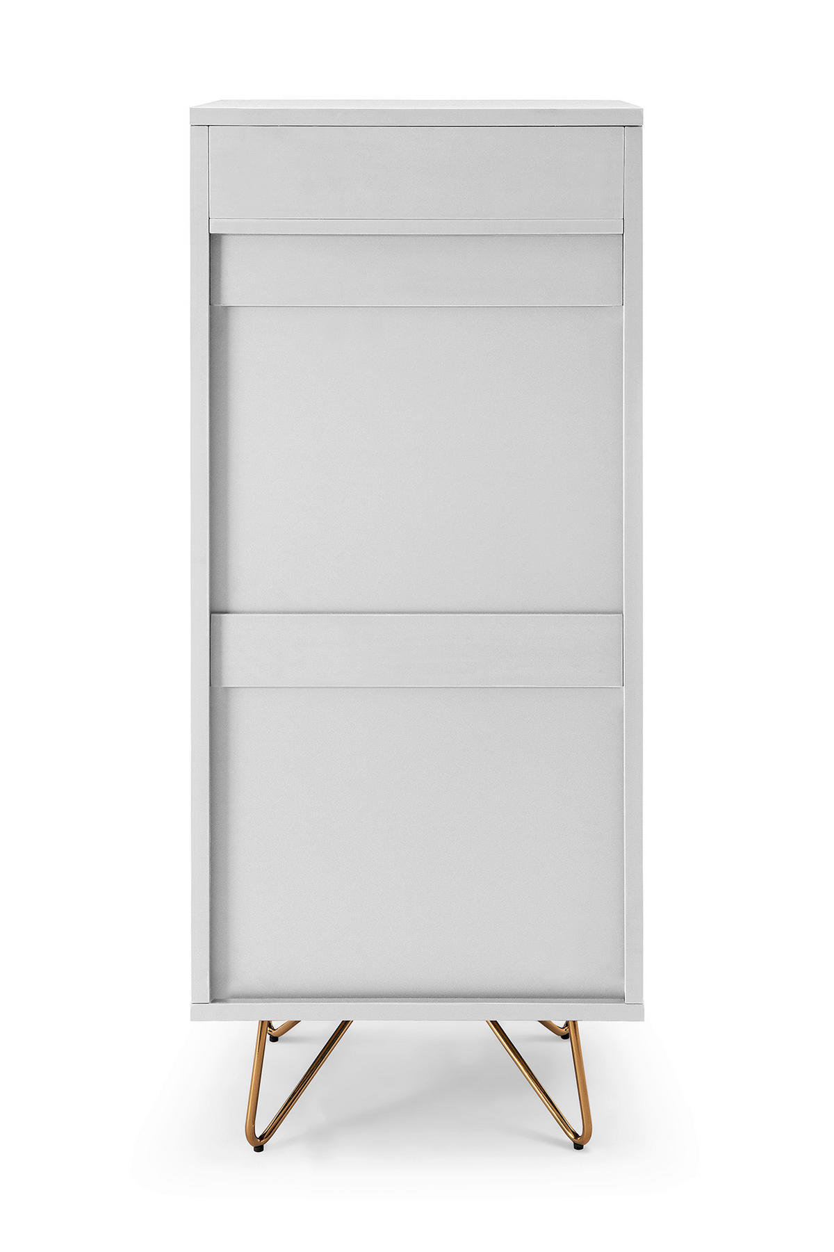 KOMMODE  in 45/110/40 cm  - Messingfarben/Weiß, Design, Glas/Holzwerkstoff (45/110/40cm) - Livetastic