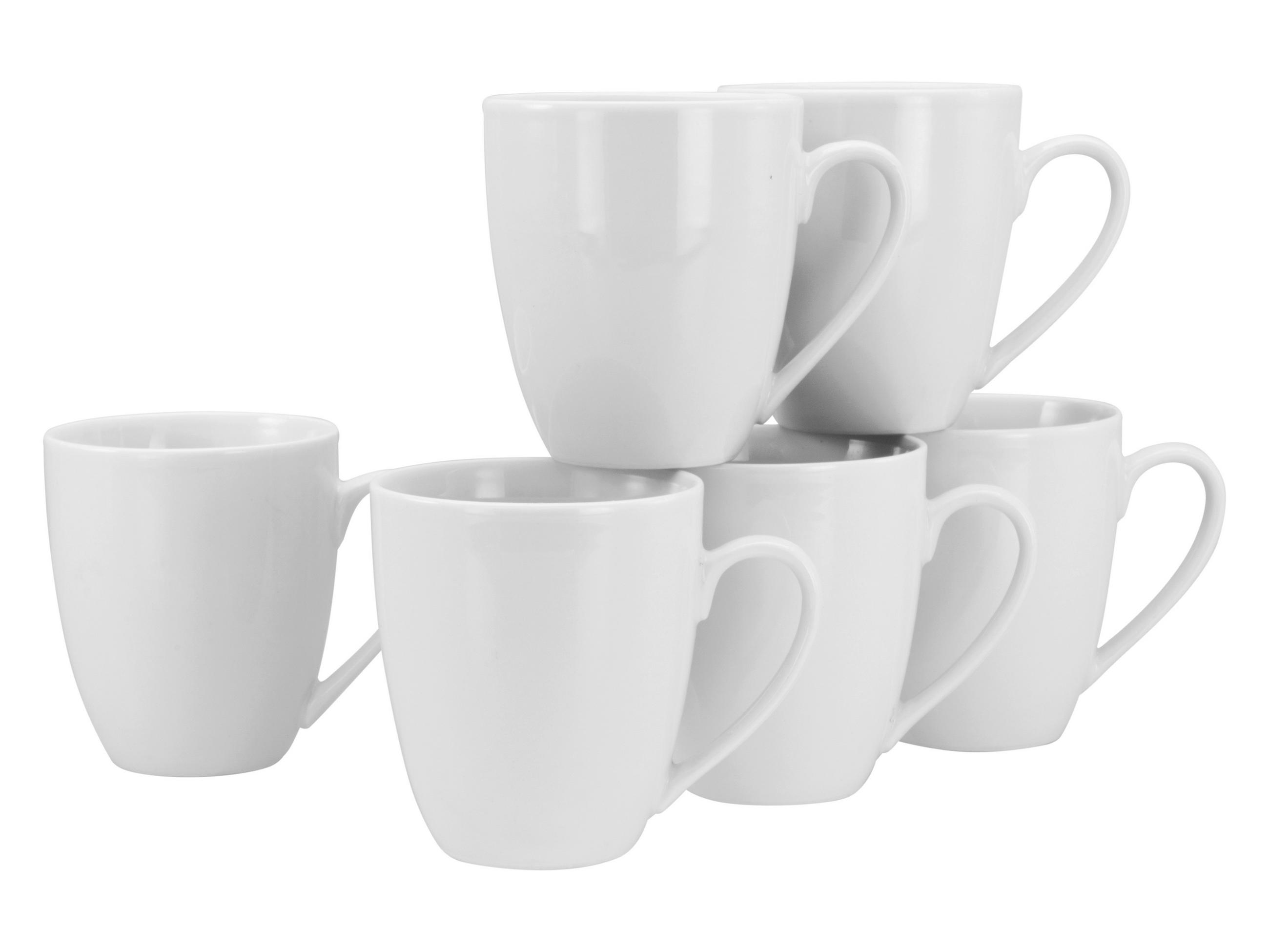 KAFFEEBECHERSET Luna 6-teilig  - Weiß, Basics, Keramik - Creatable