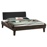 BETT 200/200 cm  in Anthrazit, Akaziefarben, Dunkelgrau  - Dunkelgrau/Anthrazit, Design, Holz (200/200cm) - Hasena