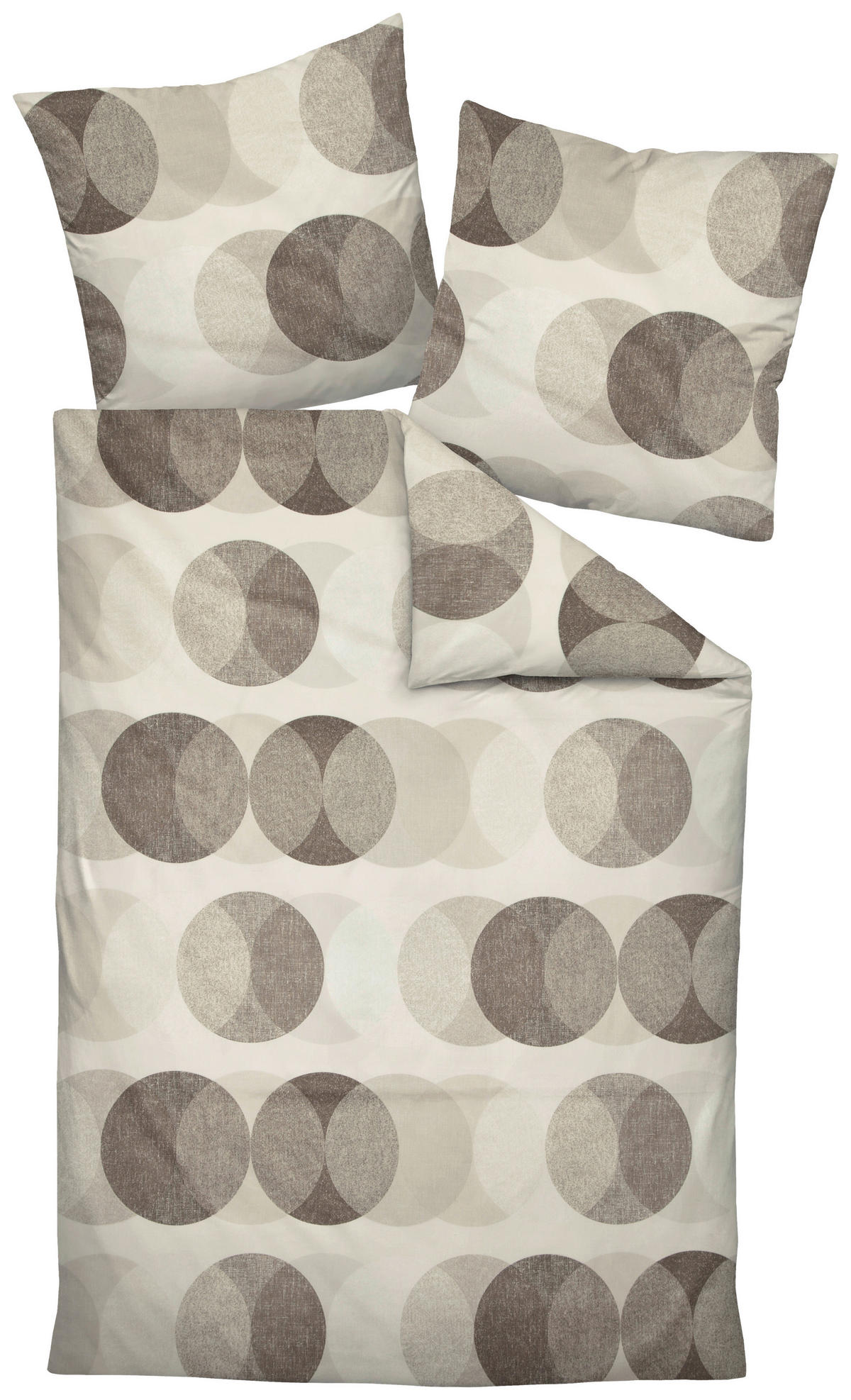 BETTWÄSCHE Palermo Makosatin 155/220 cm  - Taupe/Greige, Design, Textil (155/220cm) - Janine