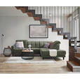 ECKSOFA in Webstoff Grün  302/216 cm  - Schwarz/Grün, Design, Holz/Textil (302/216cm) - Xora