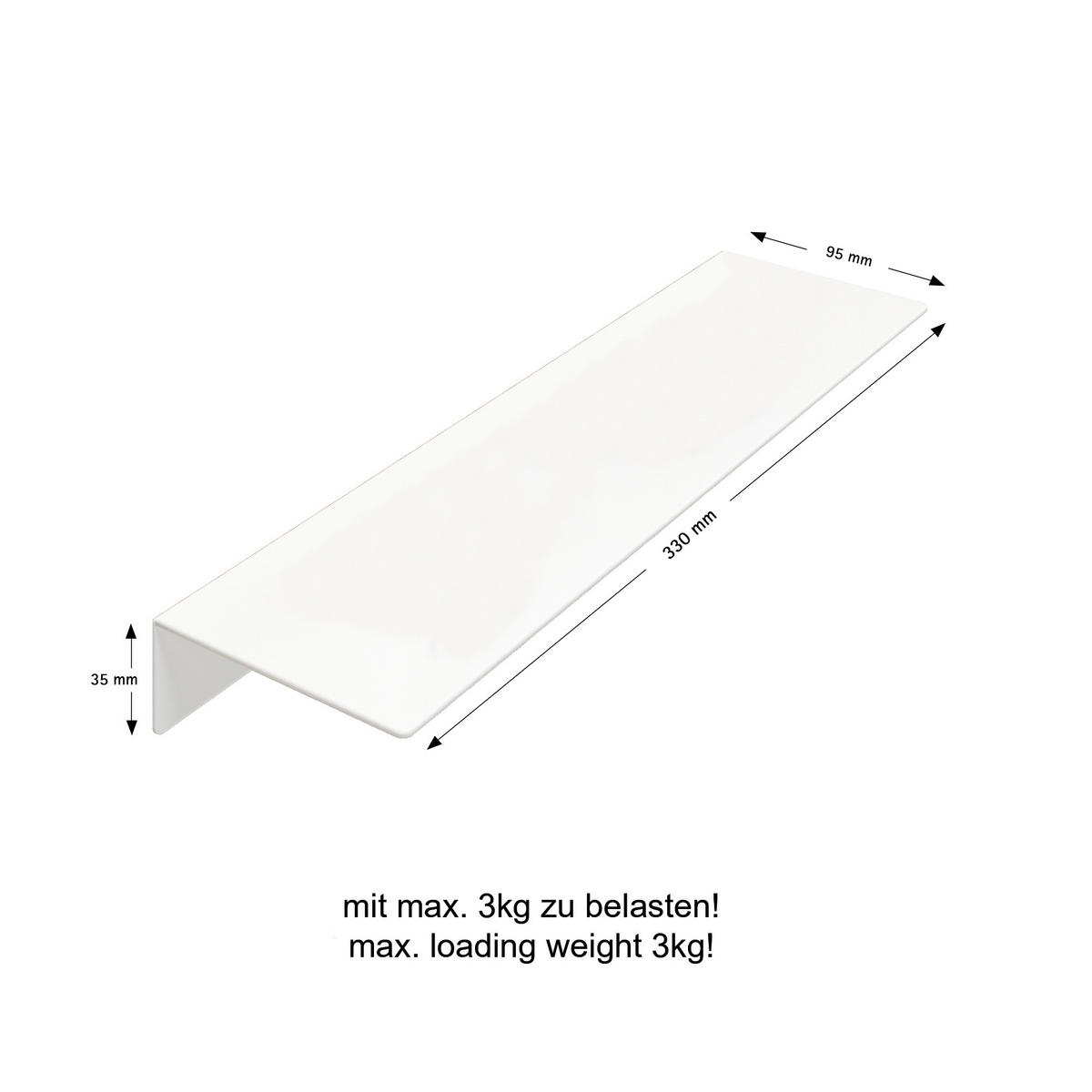 DUSCHABLAGE Metall  - Weiß, Basics, Metall (33/3,5/9,5cm) - Novel