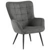 SESSEL in Webstoff Grau  - Grau, Design, Textil/Metall (73/98/79cm) - Ti'me