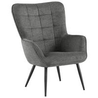 SESSEL in Webstoff Grau  - Grau, Design, Textil/Metall (73/98/79cm) - Ti'me