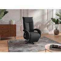 SESSEL in Echtleder Schwarz  - Schwarz, KONVENTIONELL, Leder/Metall (74/112/82cm) - Sit & More