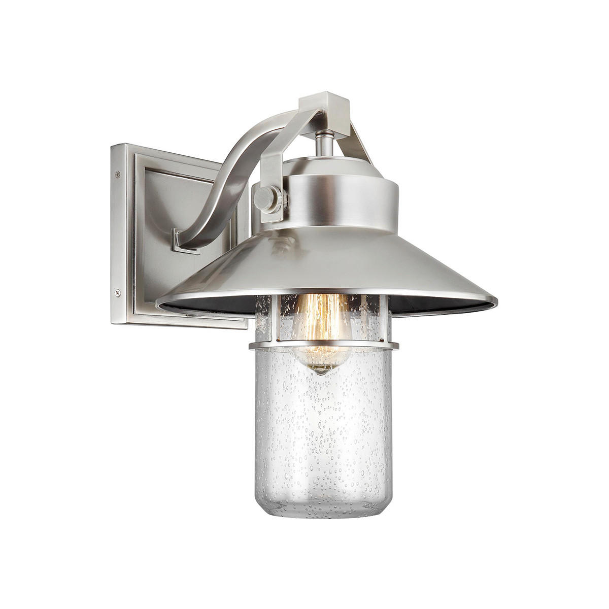 AUßENWANDLEUCHTE Elstead Boynton 31.6/36,5/39 cm   - Grau, KONVENTIONELL, Glas/Kunststoff (31.6/36,5/39cm) - Elstead Lighting