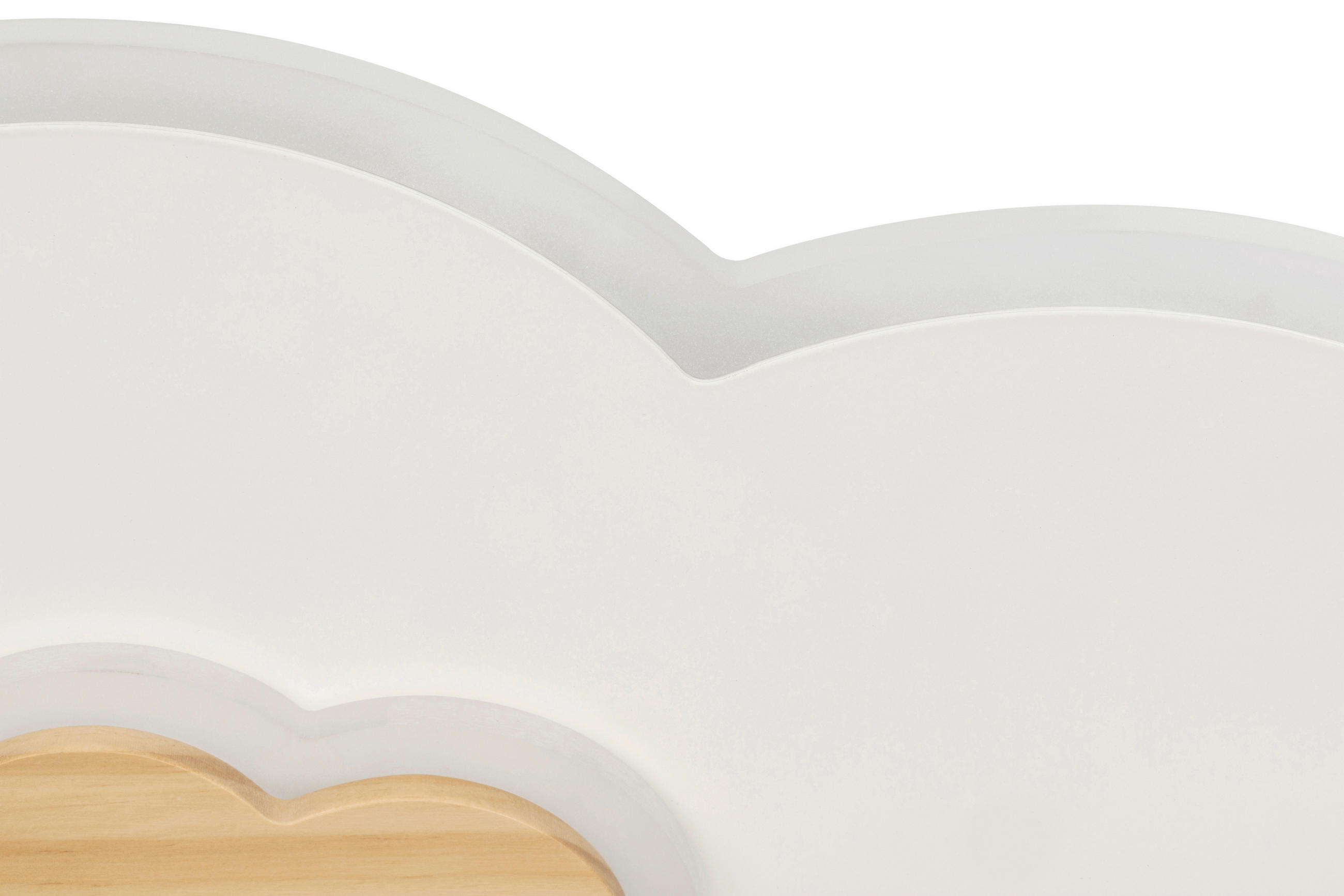 LED-DECKENLEUCHTE Chicago 60/45/6 cm   - Naturfarben/Weiß, LIFESTYLE, Holz/Kunststoff (60/45/6cm) - Novel