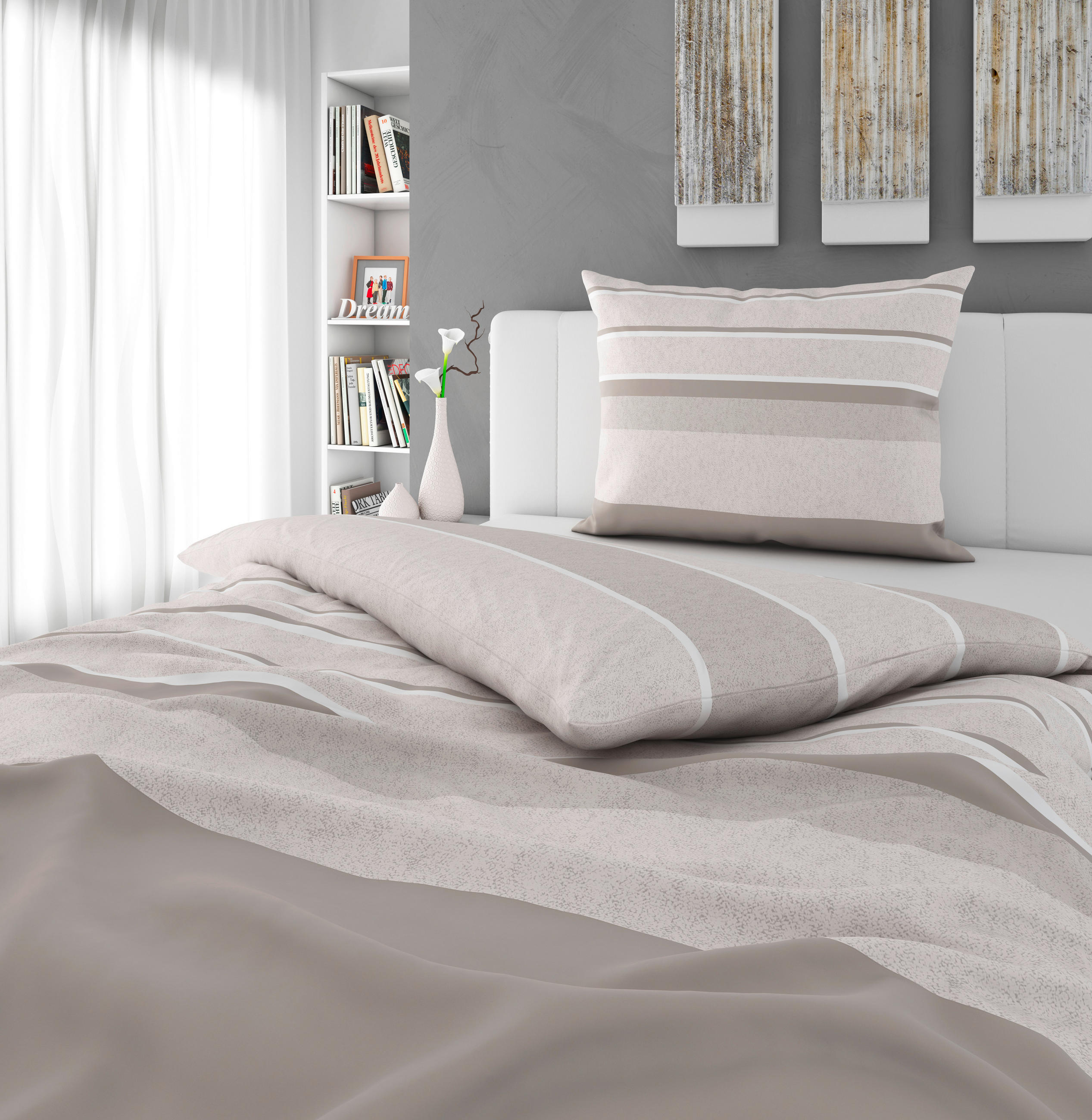 BETTWÄSCHE 140/200 cm  - Grau, KONVENTIONELL, Textil (140/200cm) - Esposa