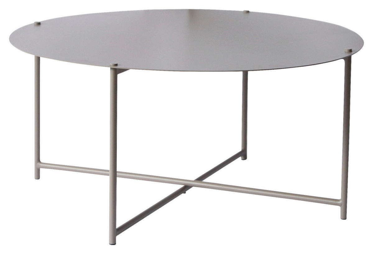 COUCHTISCH 83/83/40 cm rund Taupe  - Taupe/Anthrazit, Design, Metall (83/83/40cm) - Xora