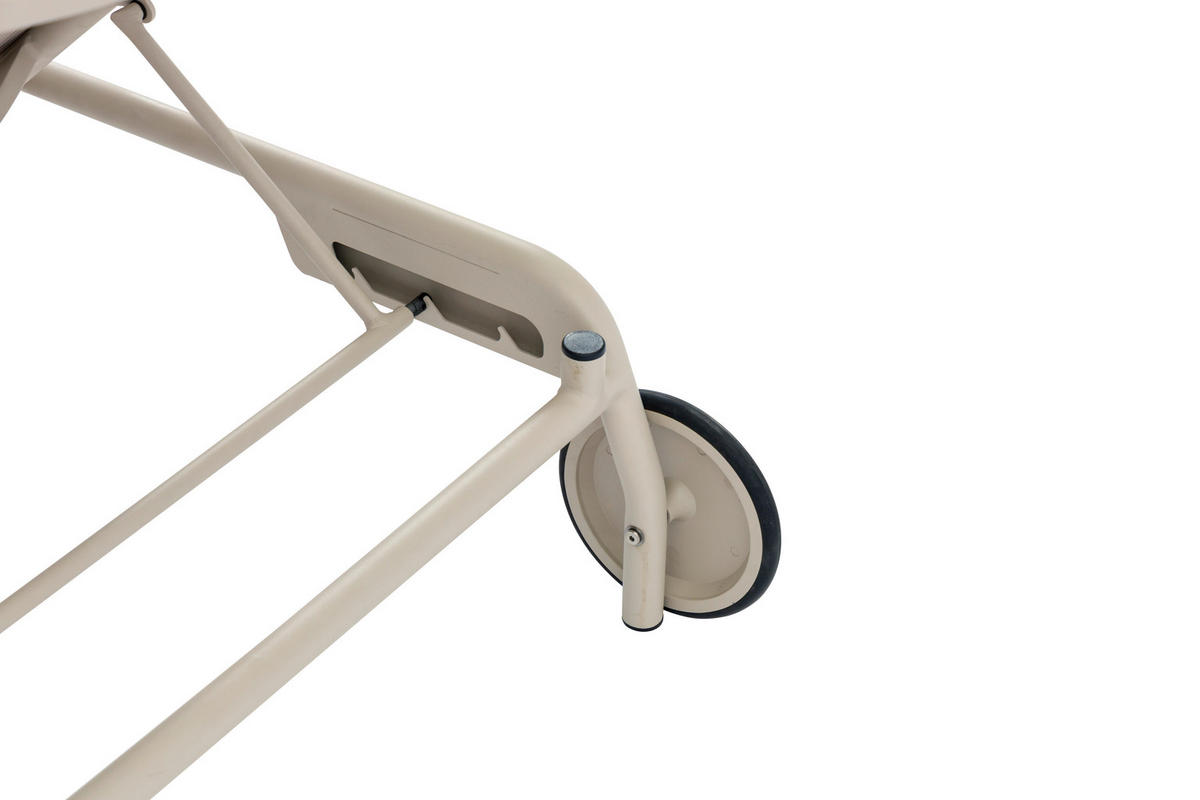 SONNENLIEGE 198/29/80 cm  - Taupe, Design, Textil/Metall (198/29/80cm) - Zebra 