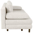 SCHLAFSOFA Lia in Webstoff Creme  - Creme/Schwarz, Design, Textil/Metall (197/84/92,5cm) - Hom`in