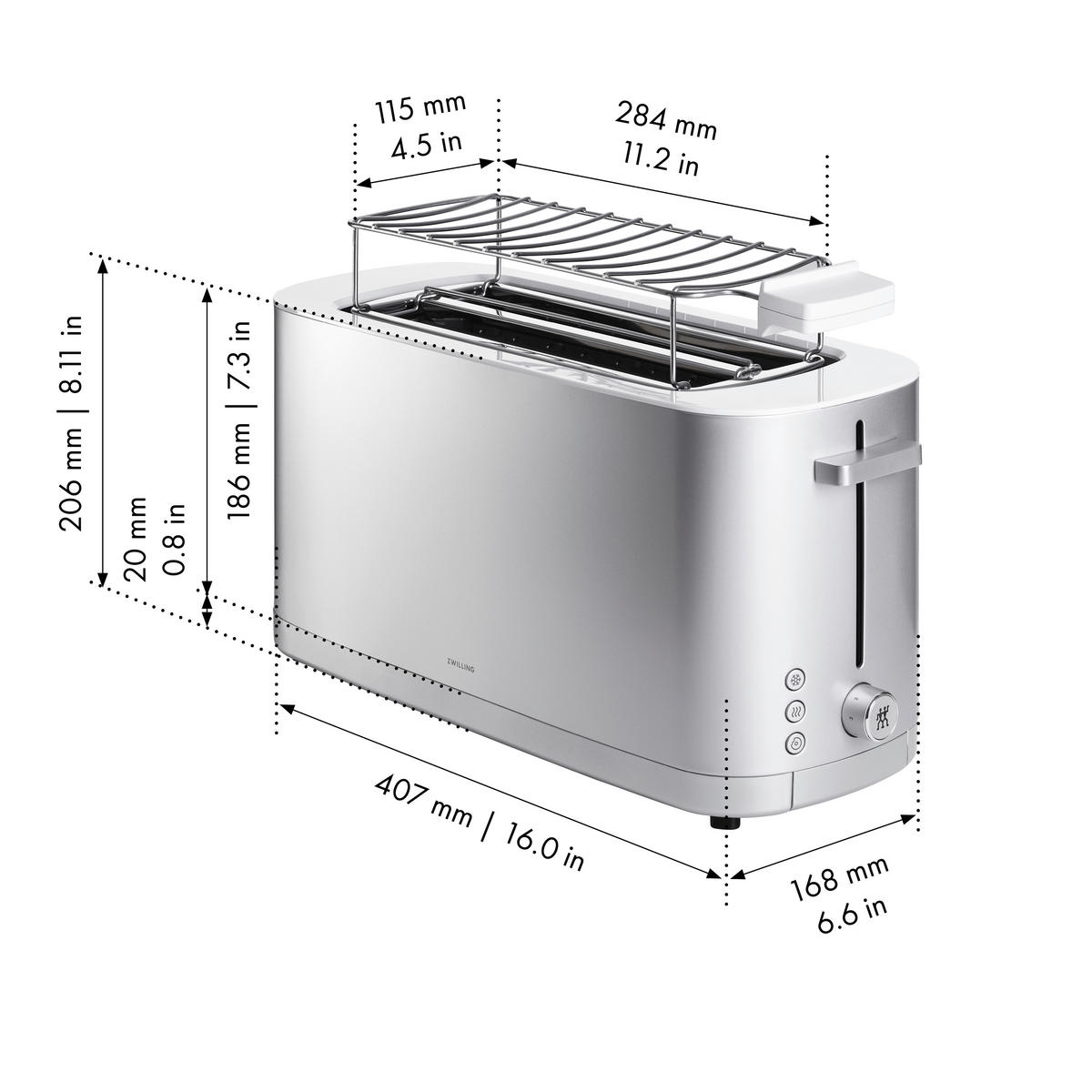 TOASTER ZWILLING ENFINIGY  - Silberfarben, Basics, Metall - Zwilling