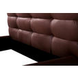 POLSTERBETT 180/200 cm,  in Dunkelbraun, gepolstertes Kopfteil,  - Dunkelbraun/Schwarz, Design, Leder/Metall (180/200cm) - Esposa