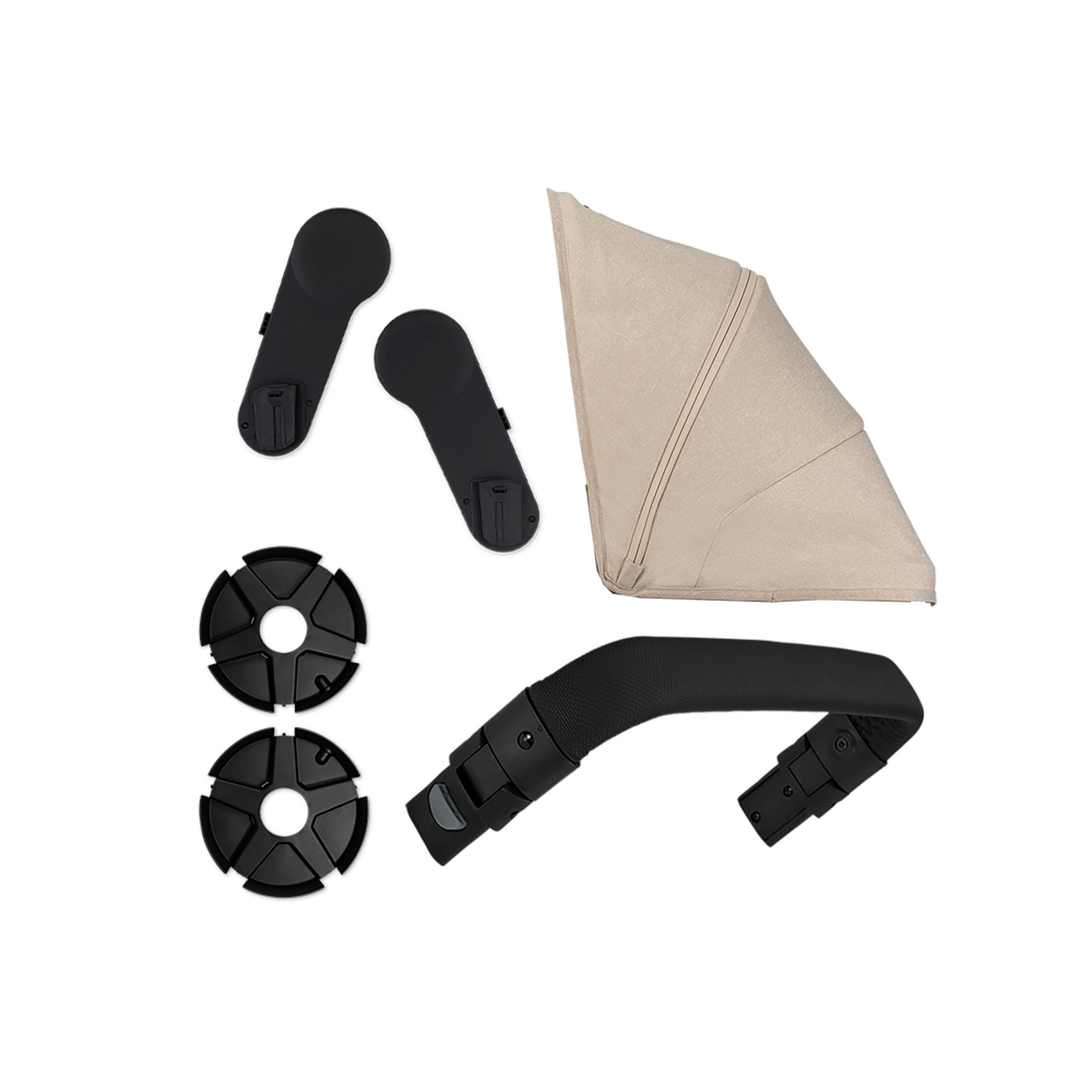 GESCHWISTERWAGEN-SET Geo3  - Sandfarben, Basics, Kunststoff/Textil - Joolz