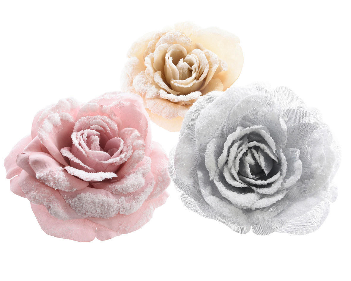 RŮŽE  - šedá/růžová, Trend, plast (12/5cm)