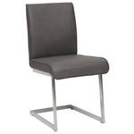 SCHWINGSTUHL  in Stahl Mikrofaser  - Edelstahlfarben/Anthrazit, Design, Holzwerkstoff/Textil (48/91/60cm) - Dieter Knoll