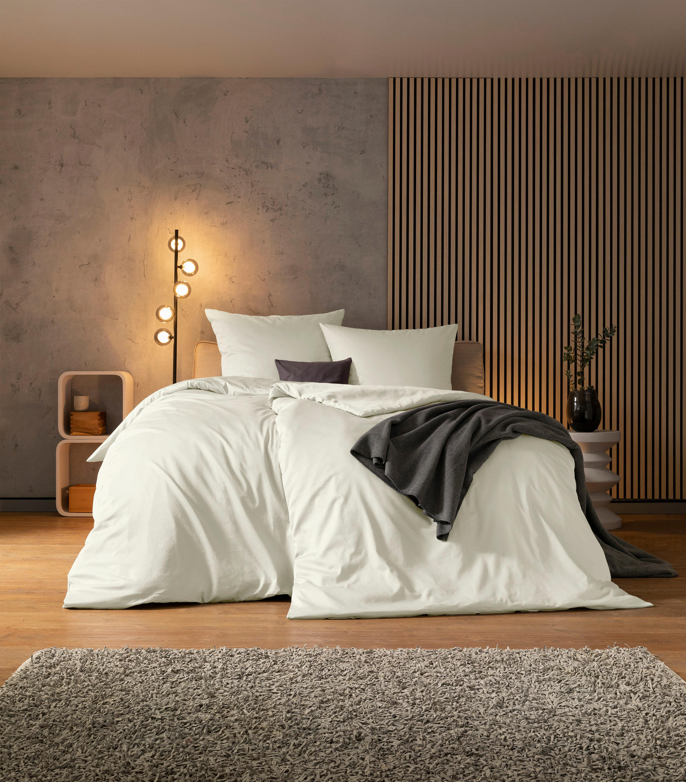 BETTWÄSCHE 155/220 cm Atelier Makosatin  - Perlmutt, Basics, Textil (155/220cm) - Estella