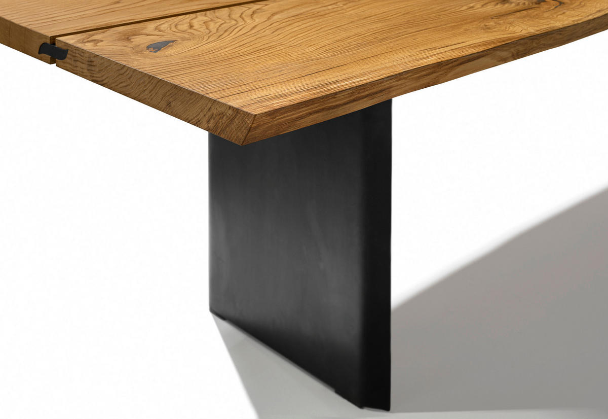 ESSTISCH in Holz, Metall 350/100/75 cm  - Eichefarben/Schwarz, KONVENTIONELL, Holz/Metall (350/100/75cm) - Team 7