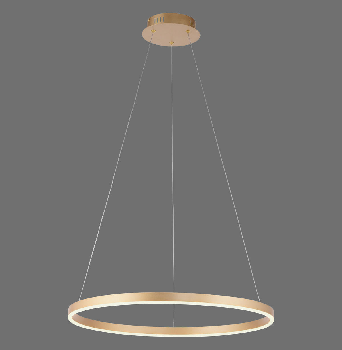 LED-HÄNGELEUCHTE 58,5/58,5/120 cm   - Messingfarben, Design, Kunststoff/Metall (58,5/58,5/120cm)