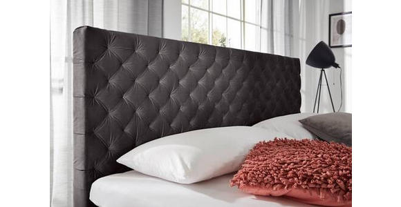 BOXSPRINGBETT 160/200 cm  in Anthrazit  - Anthrazit/Graphitfarben, Design, Textil/Metall (160/200cm) - Xora