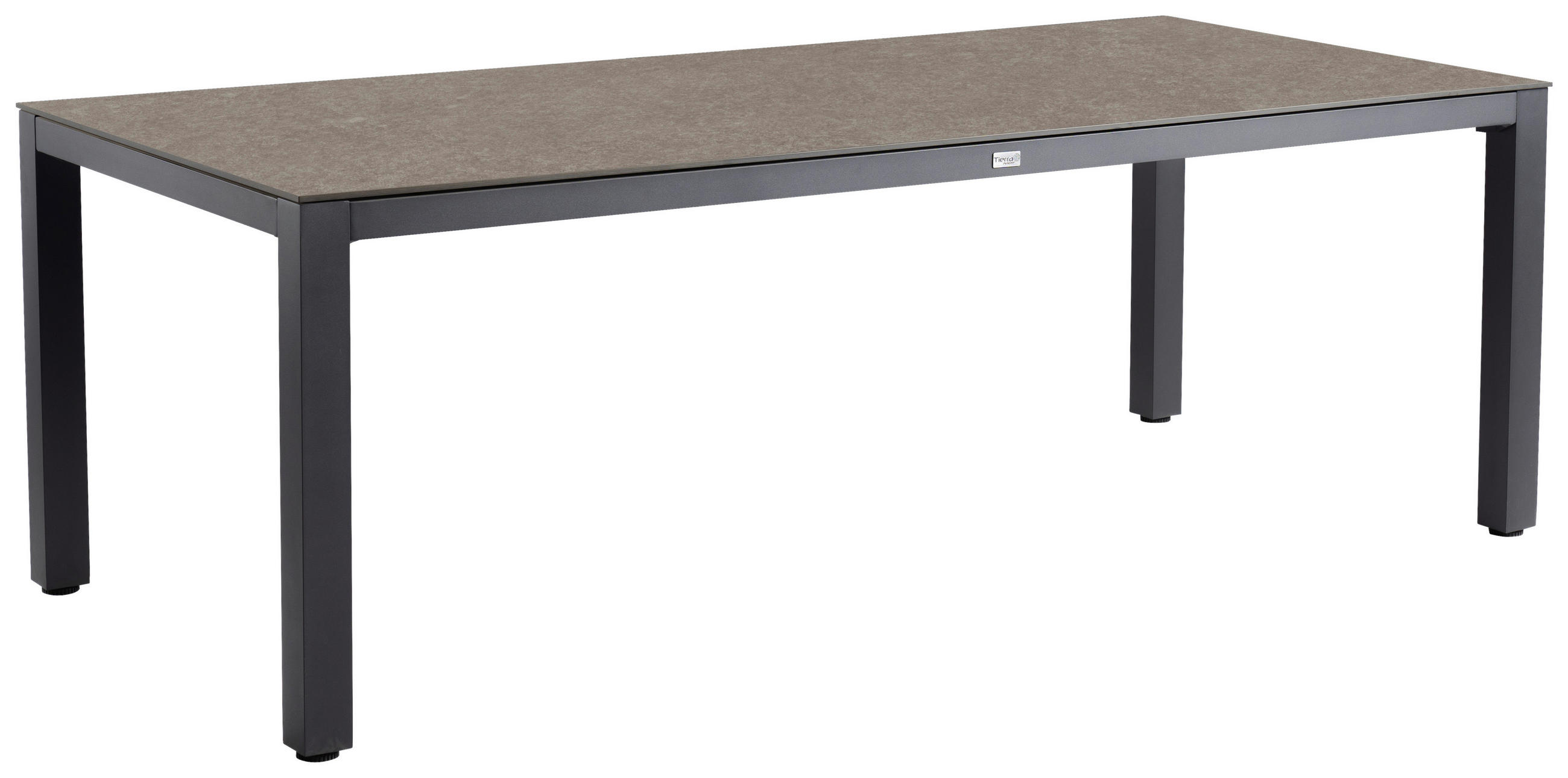 GARTENTISCH 220/100/75 cm Metall, Kunststoff Grau, Anthrazit rechteckig  - Anthrazit/Grau, Basics, Kunststoff/Metall (220/100/75cm) - Tierra Outdoor