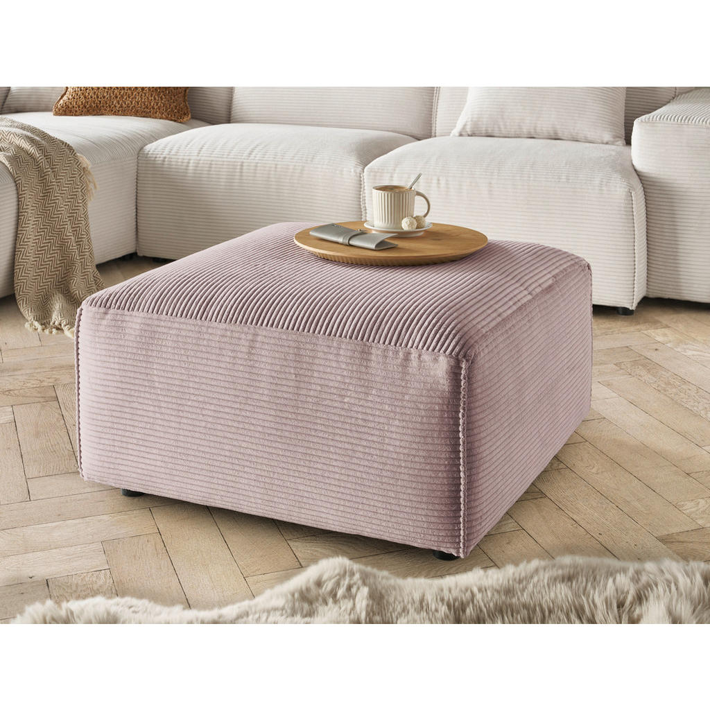 Thumbnail - Pure Home Lifestyle Hocker, Rosa, Textil, quadratisch, 80x71x80 cm, Goldenes M, Oeko-Tex® Standard 100, DGM-Emissionslab...