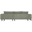 ECKSOFA  in Chenille Mintgrün  279/222 cm  - Schwarz/Mintgrün, KONVENTIONELL, Kunststoff/Textil (279/222cm) - Hom`in